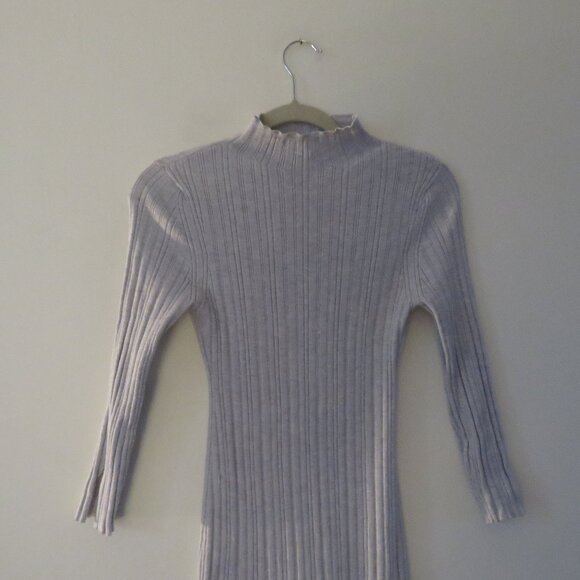 ANTHROPOLOGIE DAILY PRACTICE Textured Column Sweater Dress in Heathered Gray XXS - Picture 4 of 16